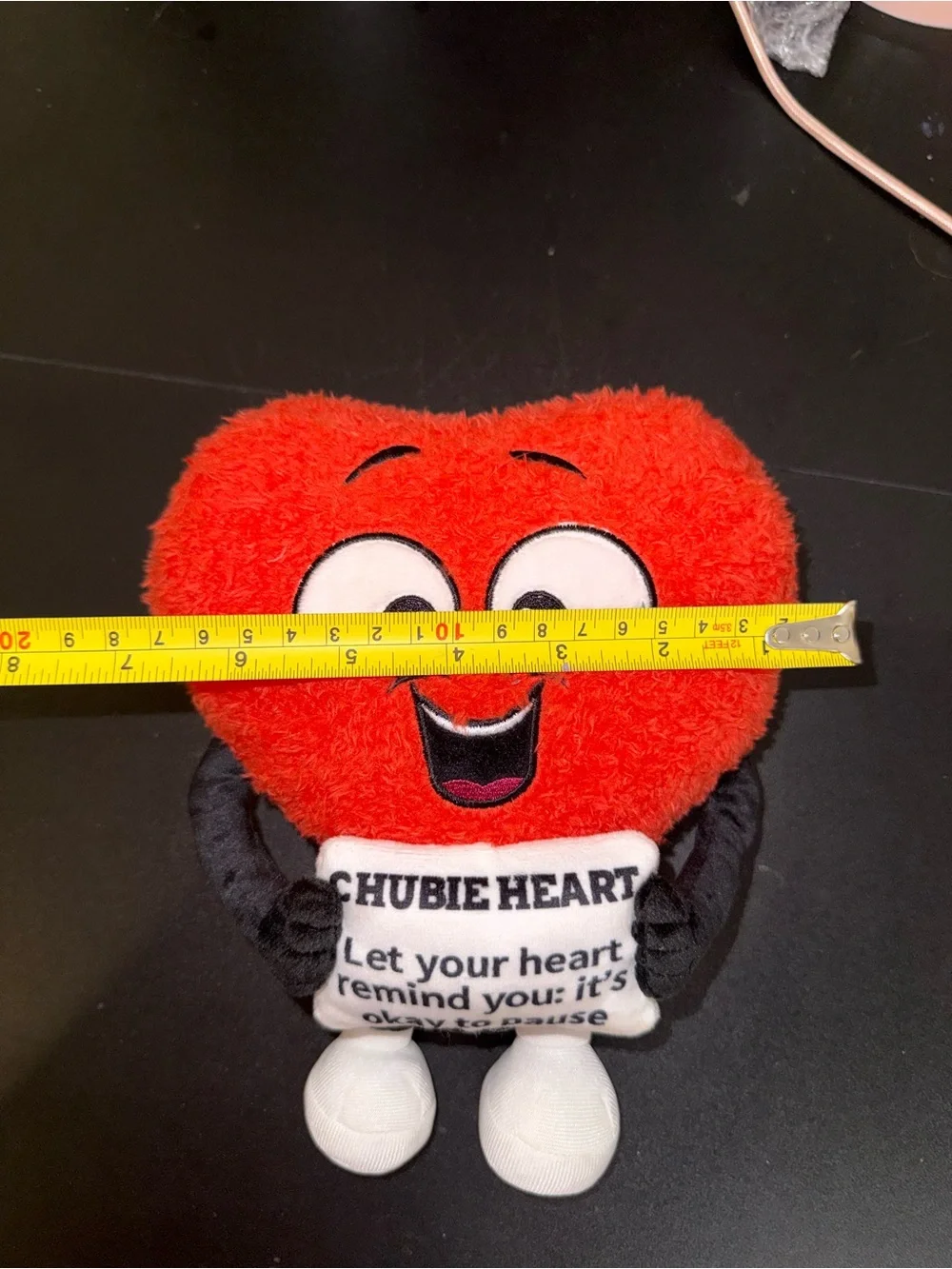 chubbies Red Heart Plush Accent Pillow